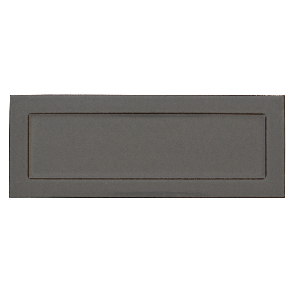 Cuadro Frame Glossy porcelain tile in Fawn, White, Gray, Charcoal, Sky, and Royal colors, 4x9 size, glossy finish